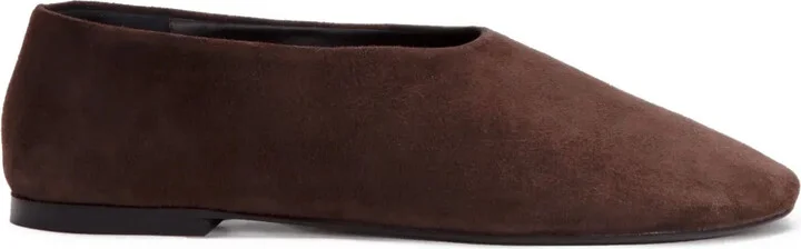 Glove suede-leather flats