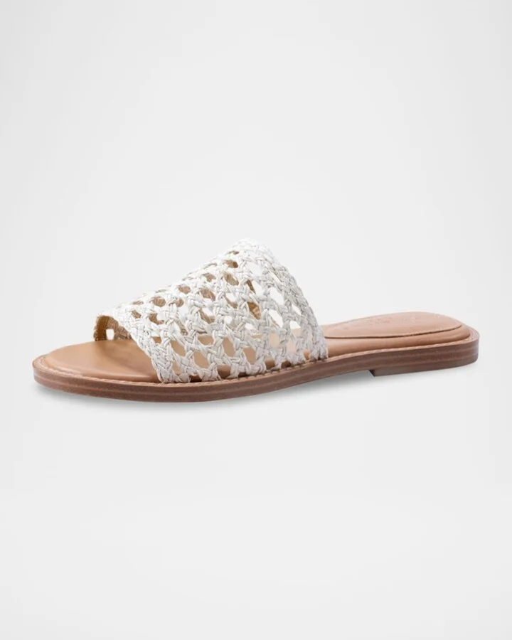 Glynne Woven Flat Slide Sandals - Image 3