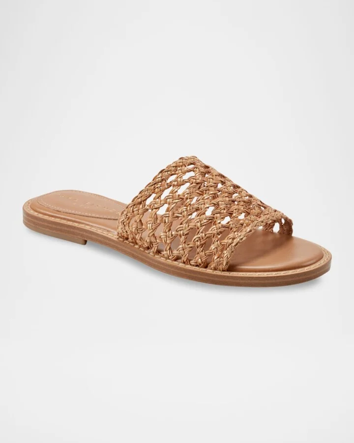 Glynne Woven Flat Slide Sandals - Image 8