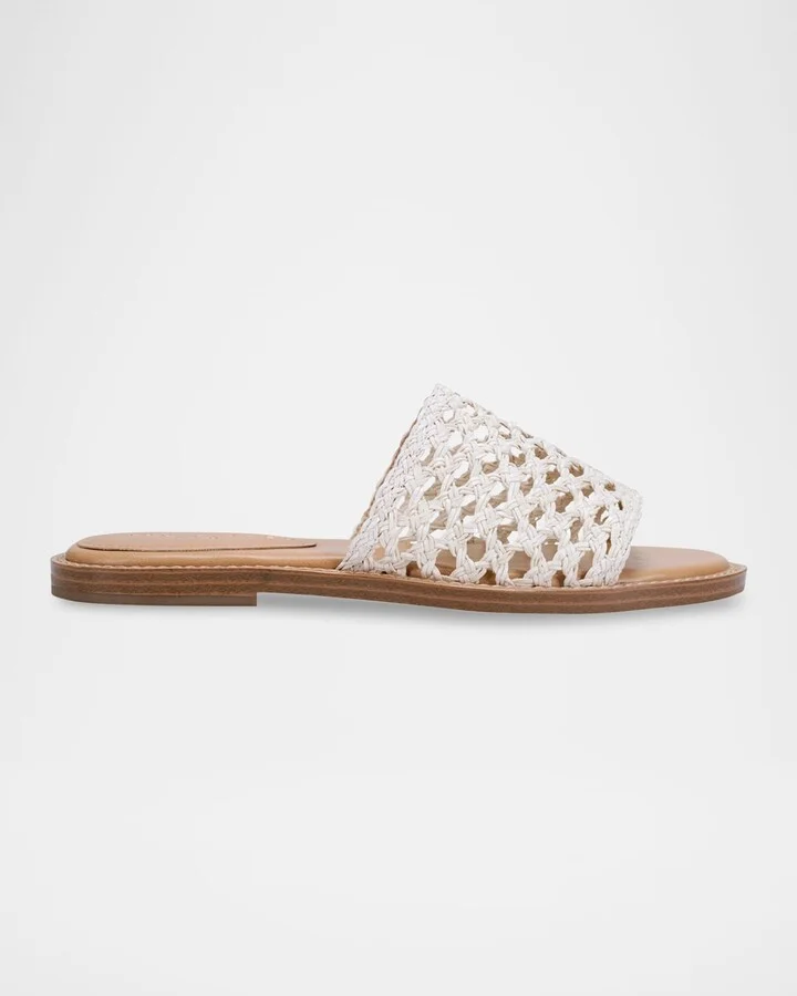 Glynne Woven Flat Slide Sandals
