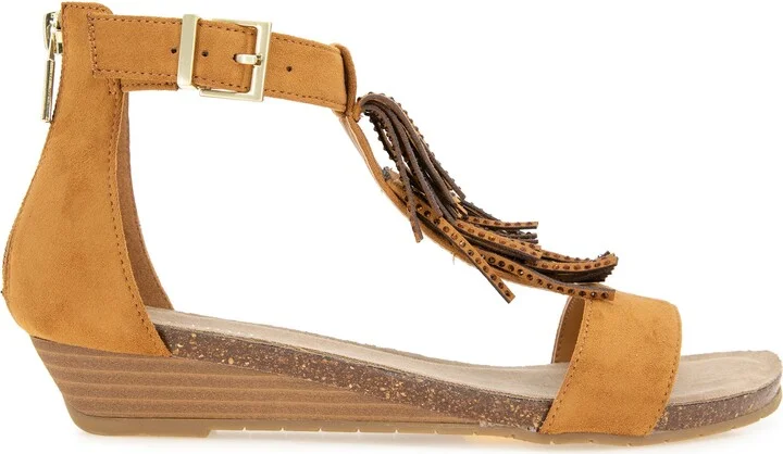 Glytoni Fringe T-Strap Sandal - Image 5