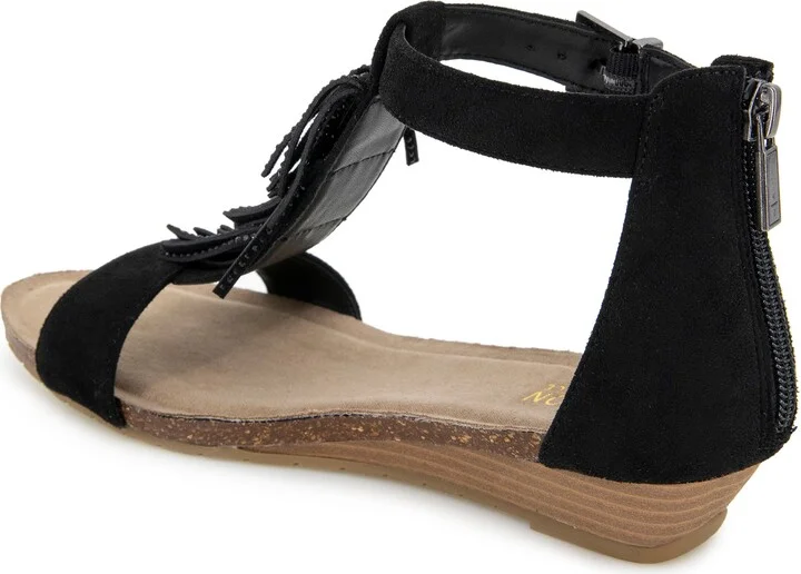 Glytoni Fringe T-Strap Sandal - Image 10
