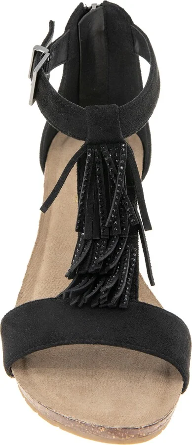 Glytoni Fringe T-Strap Sandal - Image 11
