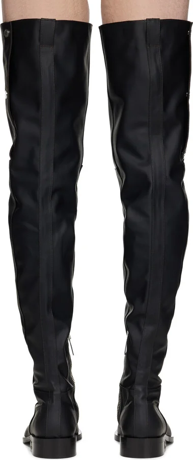 GmbH Black Adem Overknee Snap Buttons Tall Boots - Image 2