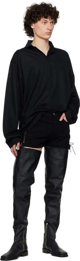 GmbH Black Adem Overknee Snap Buttons Tall Boots - Image 5