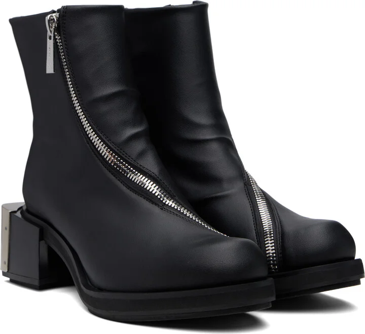 GmbH Black Ergonomic Riding Ankle Boots - Image 4