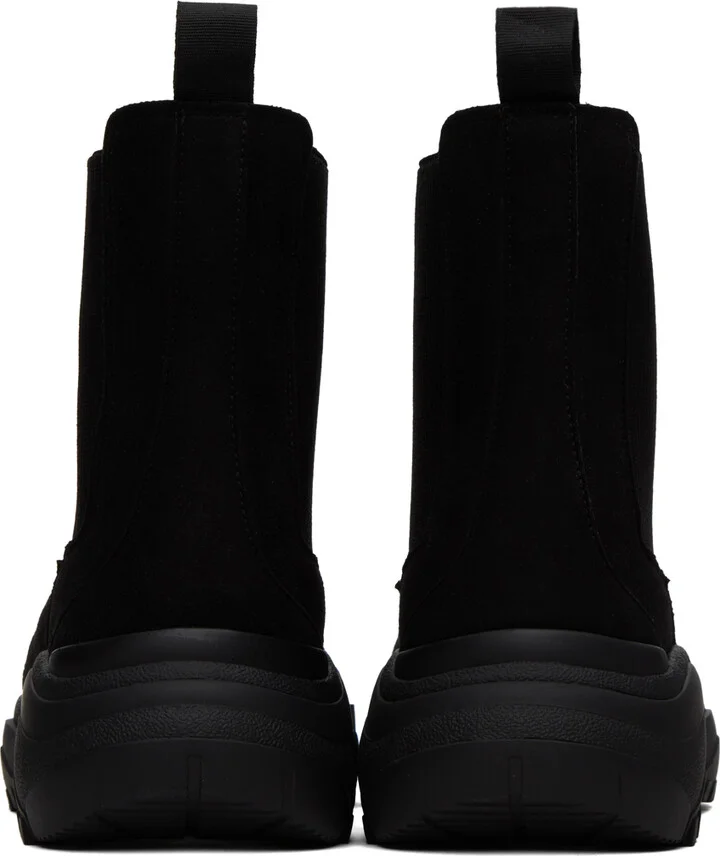 GmbH Black Faux-Suede Chelsea Boots - Image 2
