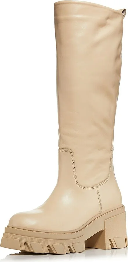GOAL Womens Leather Pull On Knee-High Boots