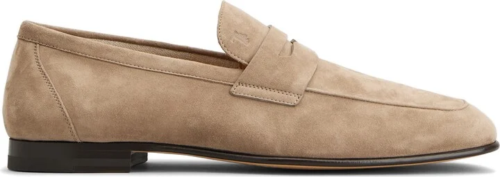 Goatskin Suede Penny Loafer - Image 2