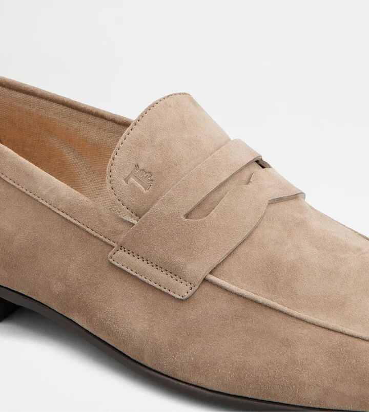 Goatskin Suede Penny Loafer - Image 3