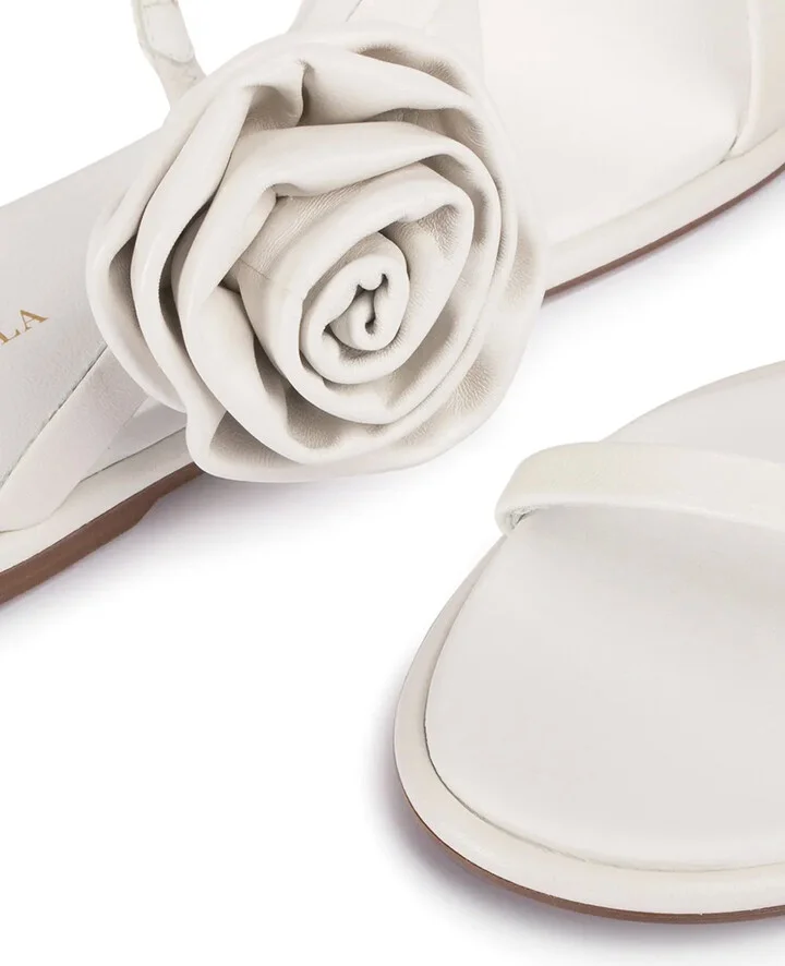 Goddess floral-appliqué leather sandals - Image 4
