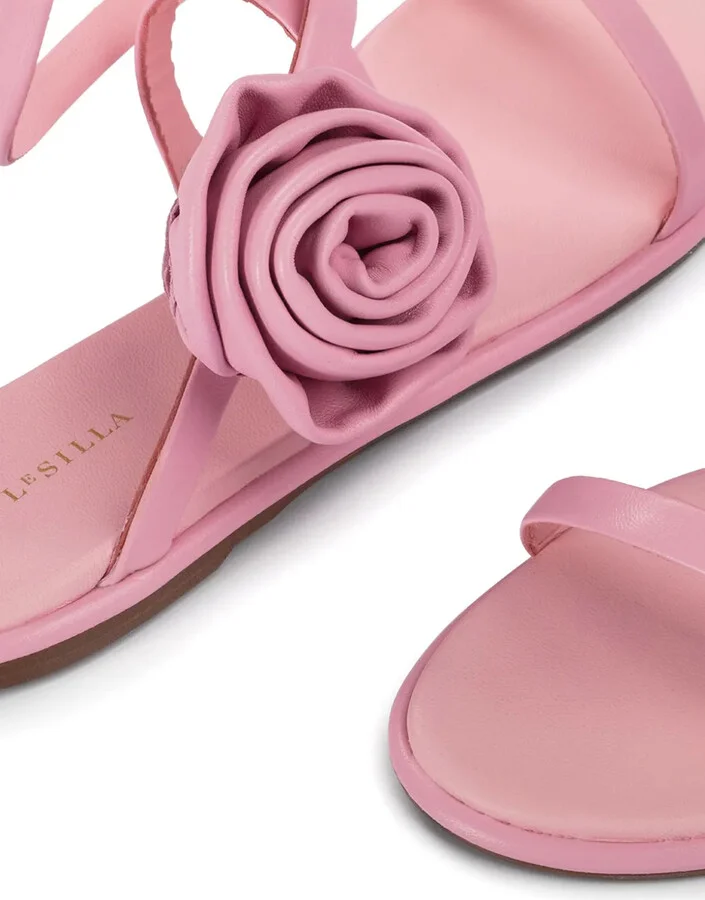 Goddess floral-appliqué leather sandals - Image 4