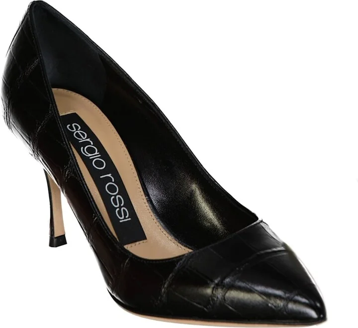 Godiva 075 Croc-effect Leather Pumps - Image 2