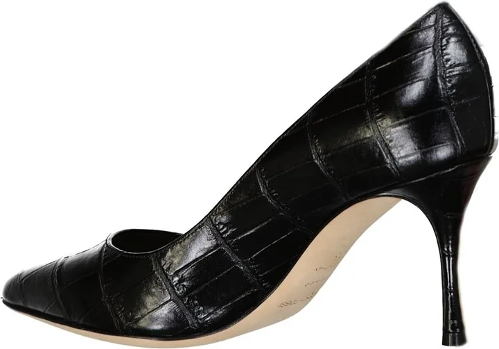 Godiva 075 Croc-effect Leather Pumps - Image 3
