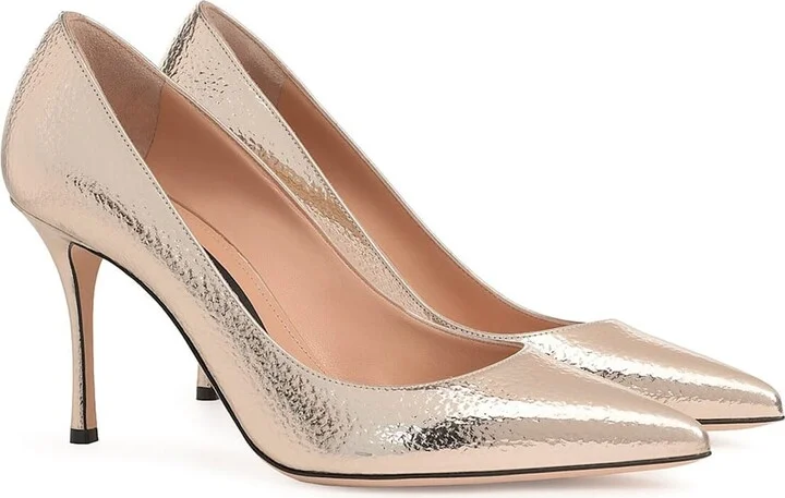 Godiva 090 Crack Mirror Leather Pumps - Image 2