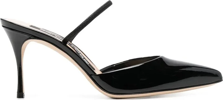 Godiva leather 75mm heel pumps