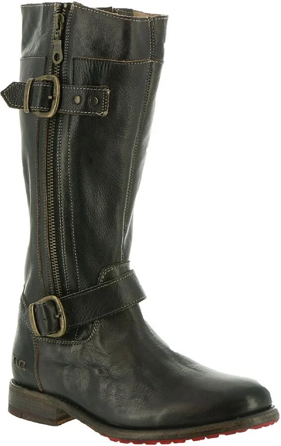 Gogo Lug Womens Leather Tall Motorcycle Boots