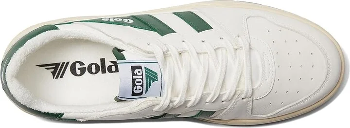 Gola Allcourt Men's Lace up casual Shoes White/Green : 8 D - Medium, Leather - Image 2