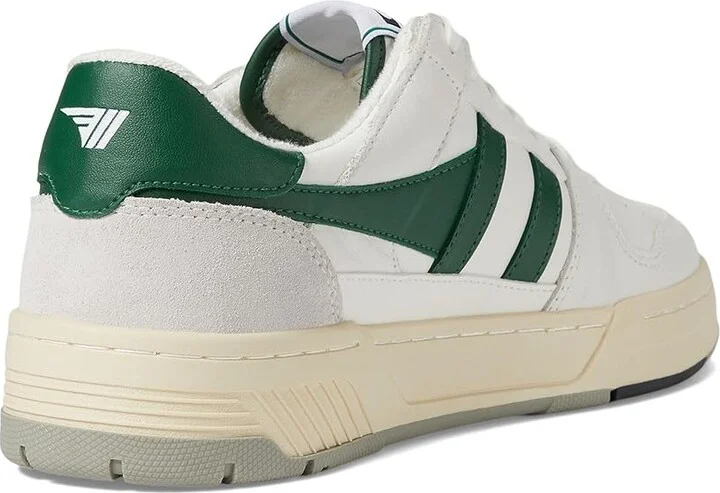 Gola Allcourt Men's Lace up casual Shoes White/Green : 8 D - Medium, Leather - Image 4