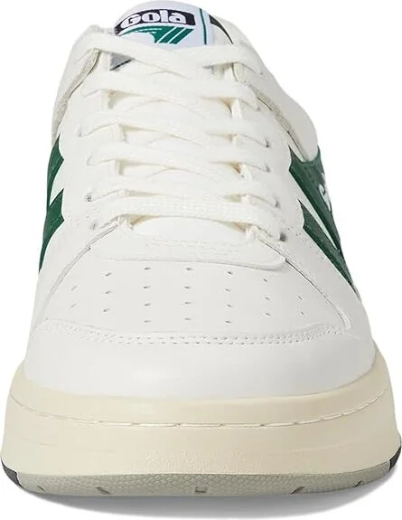 Gola Allcourt Men's Lace up casual Shoes White/Green : 8 D - Medium, Leather - Image 5