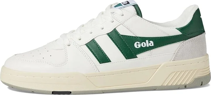 Gola Allcourt Men's Lace up casual Shoes White/Green : 8 D - Medium, Leather - Image 6