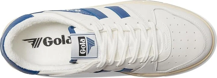 Gola Allcourt Men's Lace up casual Shoes White/Green : 8 D - Medium, Leather - Image 7