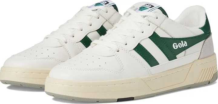 Gola Allcourt Men's Lace up casual Shoes White/Green : 8 D - Medium, Leather