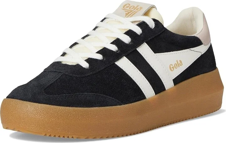 Gola Athena Women's Walking Shoes Black/Off White/Rose/Gum : 5 B - Medium, Leather - Image 5