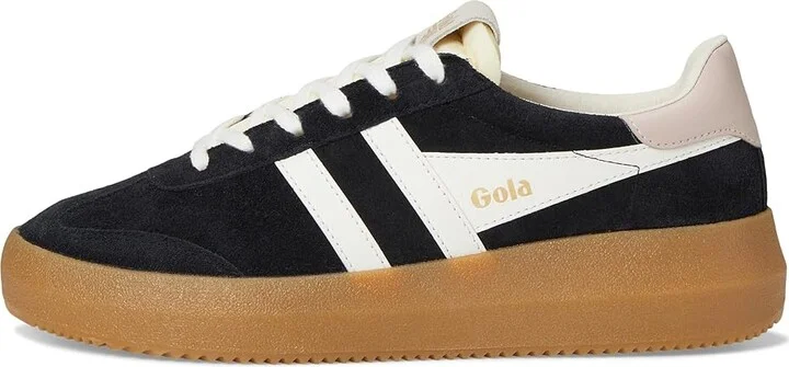 Gola Athena Women's Walking Shoes Black/Off White/Rose/Gum : 5 B - Medium, Leather - Image 6