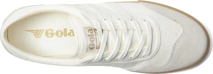 Gola Badminton Men's Shoes Off-White/Off-White/Gum : 13 D - Medium, Canvas - Image 2
