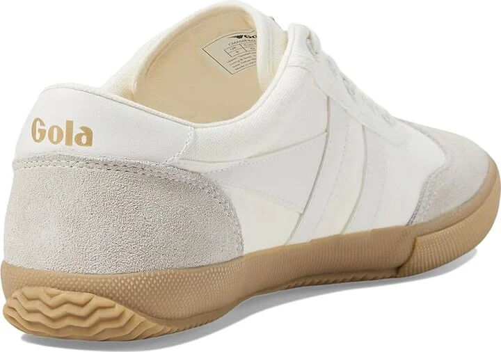 Gola Badminton Men's Shoes Off-White/Off-White/Gum : 13 D - Medium, Canvas - Image 4