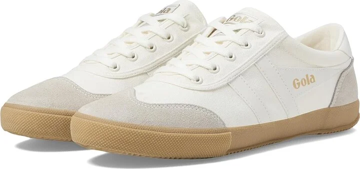 Gola Badminton Men's Shoes Off-White/Off-White/Gum : 13 D - Medium, Canvas