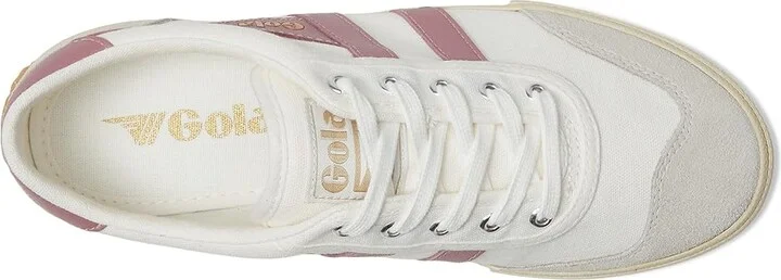 Gola Badminton Women's Shoes Off-White/Dusty Rose : 6 B - Medium, Suede/Leather/Canvas - Image 2