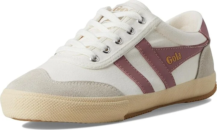 Gola Badminton Women's Shoes Off-White/Dusty Rose : 6 B - Medium, Suede/Leather/Canvas - Image 5
