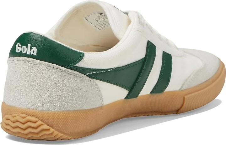 Gola Badminton Women's Shoes Off-White/Green/Gum : 6 B - Medium, Suede/Leather/Canvas - Image 4