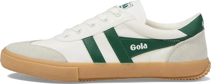 Gola Badminton Women's Shoes Off-White/Green/Gum : 6 B - Medium, Suede/Leather/Canvas - Image 6