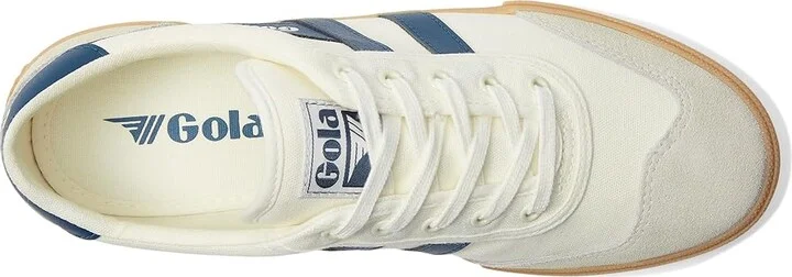Gola Badminton Women's Shoes Off-White/Green/Gum : 6 B - Medium, Suede/Leather/Canvas - Image 7