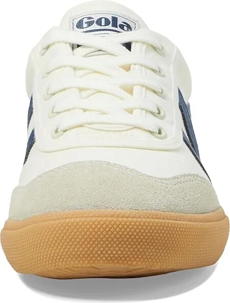 Gola Badminton Women's Shoes Off-White/Green/Gum : 6 B - Medium, Suede/Leather/Canvas - Image 10