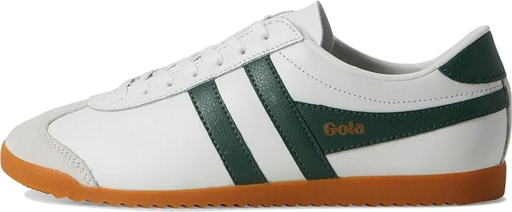 Gola Bullet Leather Women's Shoes White/Evergreen/Gum : 9 B - Medium, Leather/Suede - Image 6