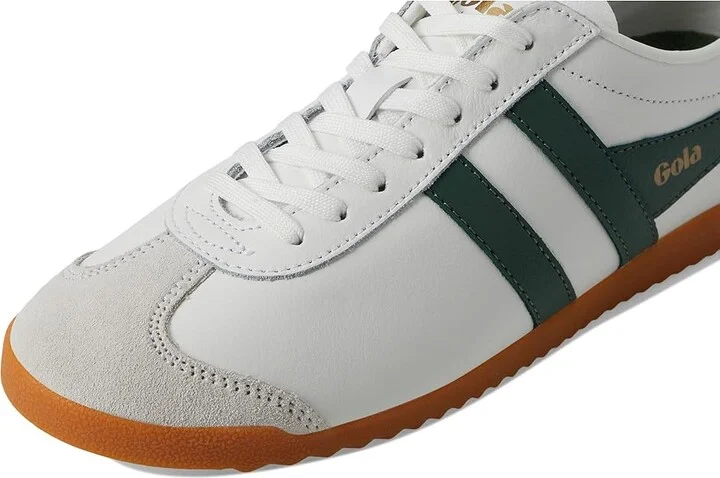 Gola Bullet Leather Women's Shoes White/Evergreen/Gum : 9 B - Medium, Leather/Suede - Image 7