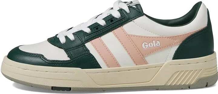 Gola Challenge Women's Shoes White/Evergreen/Pearl Pink : 6 B - Medium, Leather - Image 6