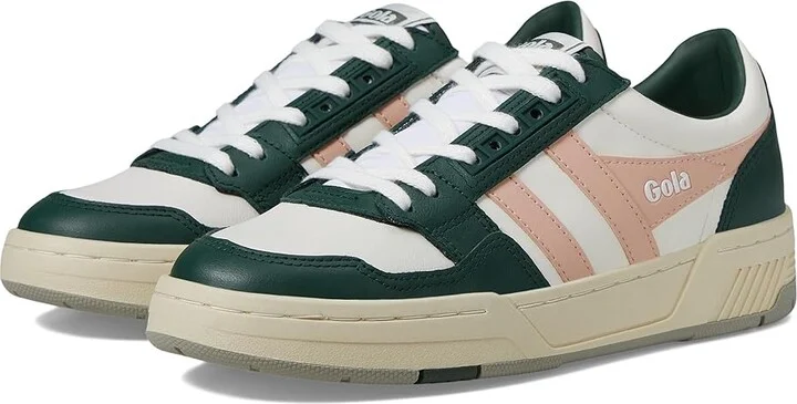 Gola Challenge Women's Shoes White/Evergreen/Pearl Pink : 6 B - Medium, Leather