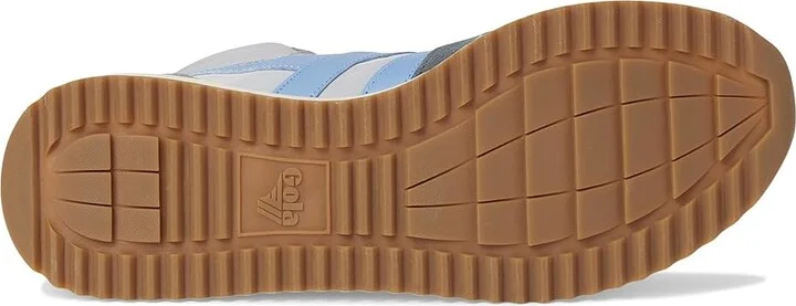 Gola Chicago High Women's Shoes Light Grey/Vista Blue/Vista Blue : 5 B - Medium, Leather/Textile - Image 3