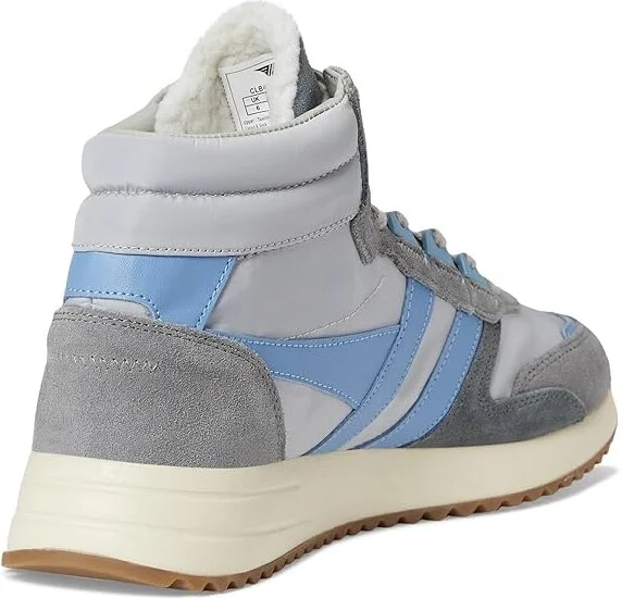 Gola Chicago High Women's Shoes Light Grey/Vista Blue/Vista Blue : 5 B - Medium, Leather/Textile - Image 4