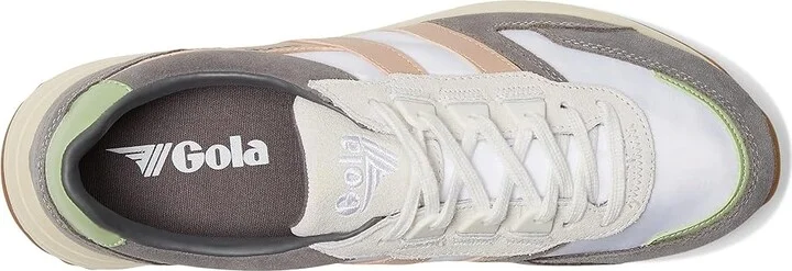 Gola Chicago Women's Shoes White/Pearl Pink/Patina Green : 5 B - Medium, Leather/Textile - Image 2