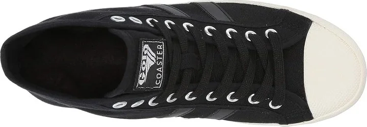 Gola Coaster High Women's Shoes Off-White/Off-White/Gold : 9.5 B - Medium, Canvas - Image 8