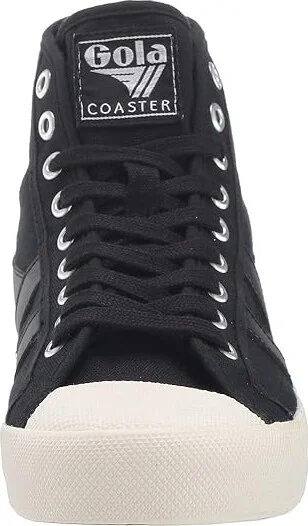 Gola Coaster High Women's Shoes Off-White/Off-White/Gold : 9.5 B - Medium, Canvas - Image 11