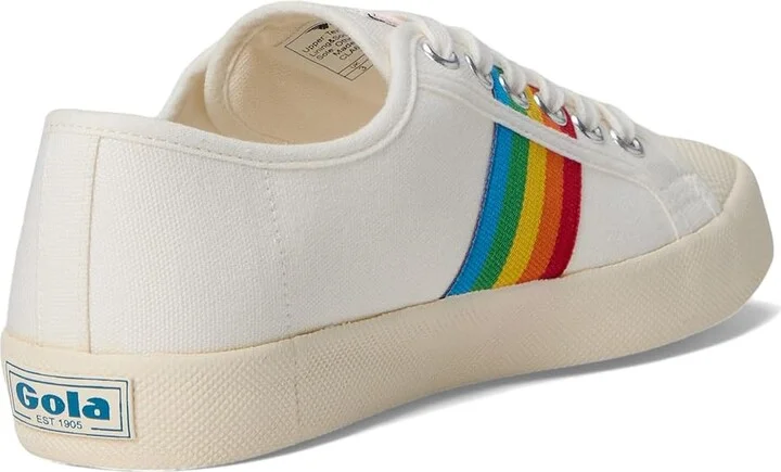 Gola Coaster Rainbow Women's Shoes Off-White/Multi : 5 B - Medium, Canvas - Image 4