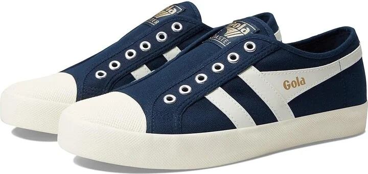 Gola Coaster Slip Women's Shoes Navy/Off-White : 5 B - Medium, Textile/Canvas