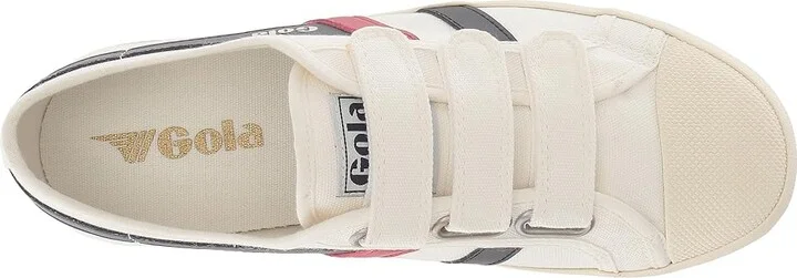 Gola Coaster Strap Women's Shoes Off-White/Navy/Red : 5 B - Medium, Canvas - Image 3